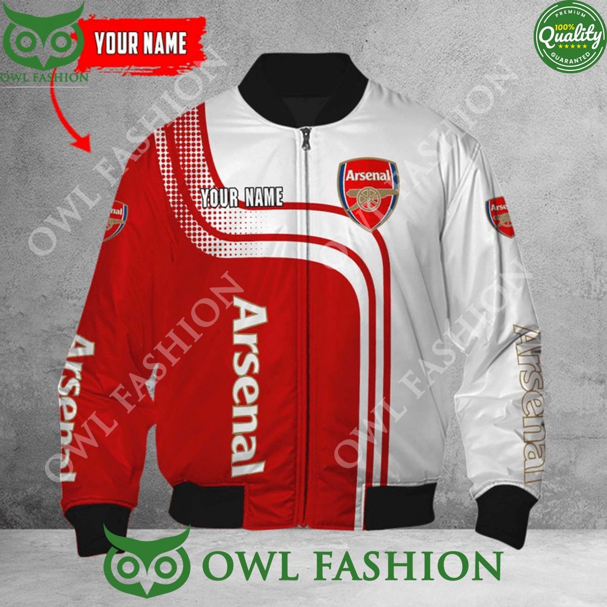 personalized arsenal epl red and white bomber jacket 1 tgTMj.jpg