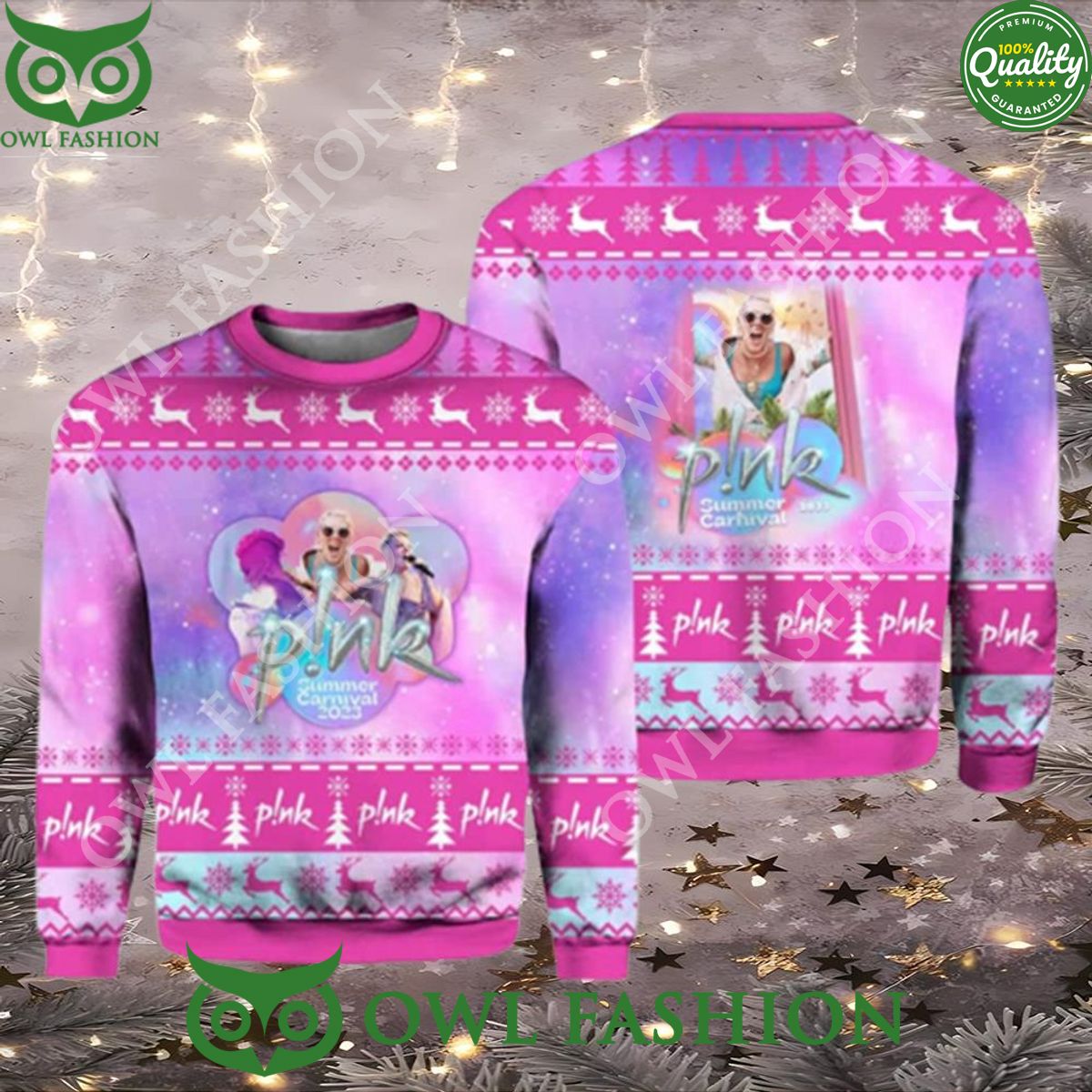 Pink Summer Carnival 2023 Tour Ugly Christmas Sweater Jumper It is too funny