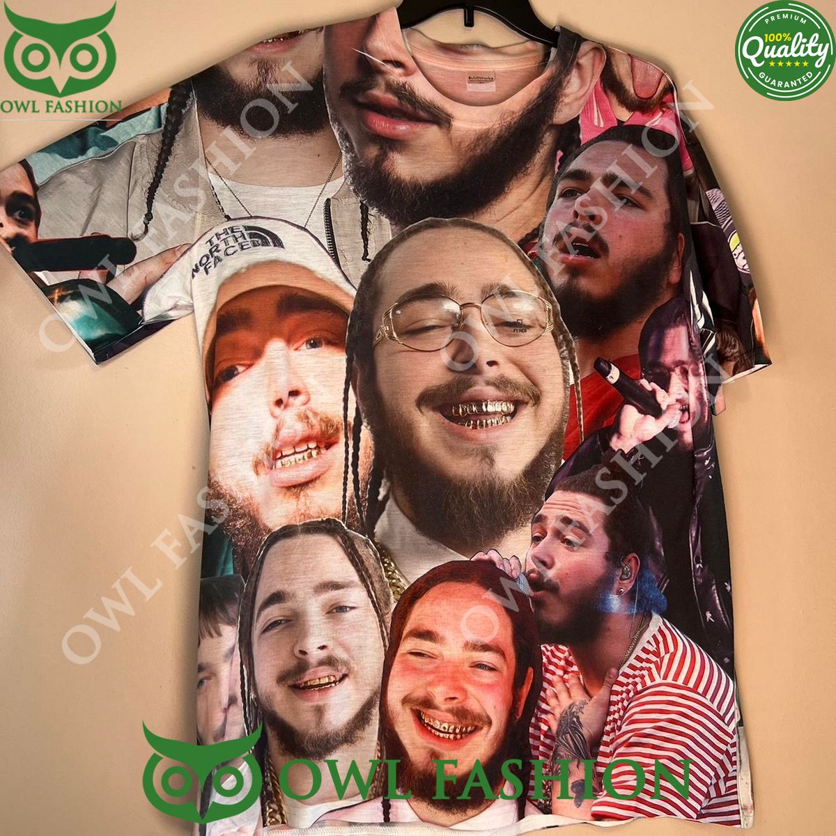 post malone rapper and singer faces 2024 printed t shirt 1 uBHjN.jpg