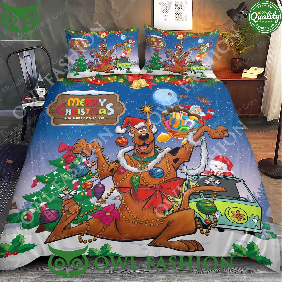 scooby doo merry christmas limited bedding set 2 eOuKE.jpg