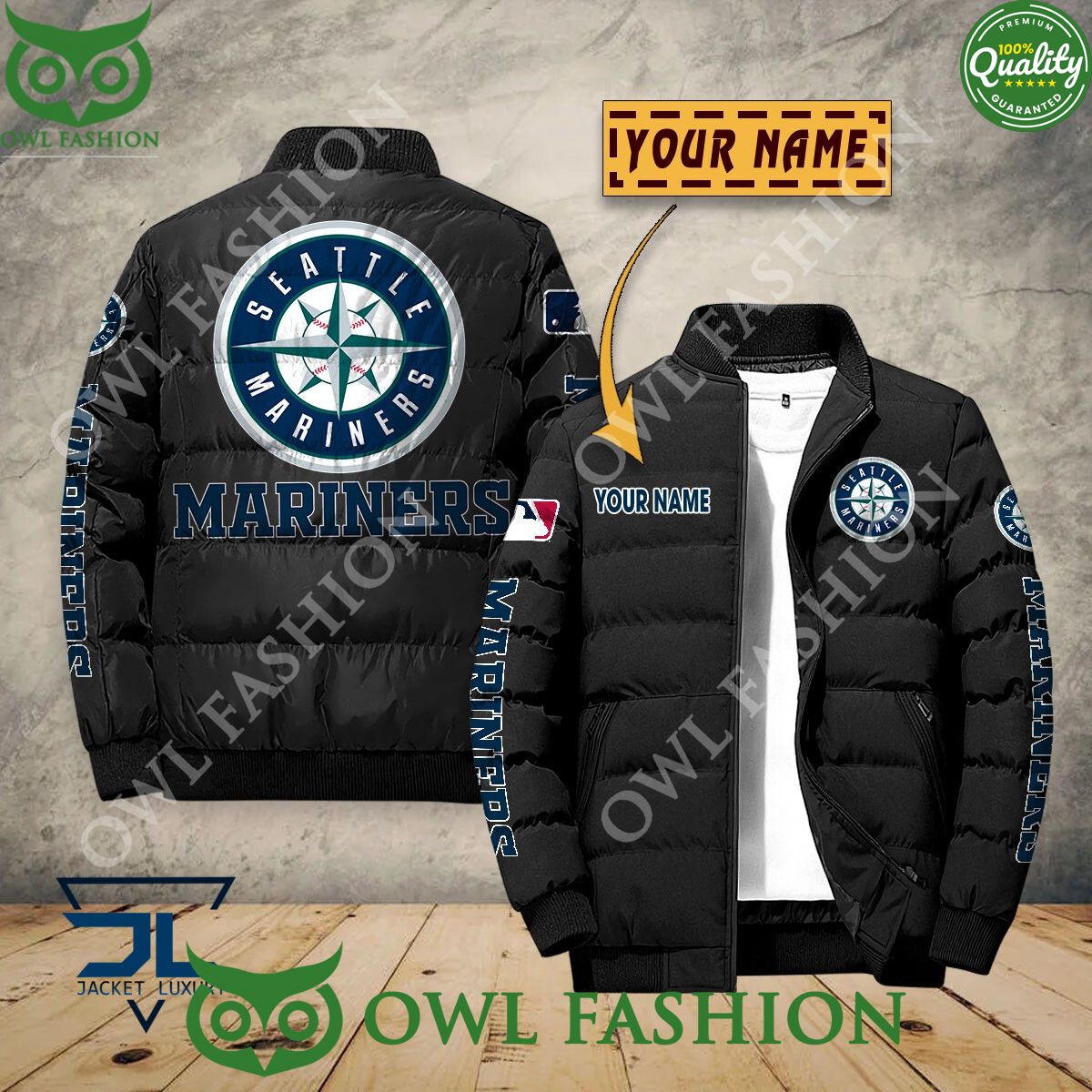 Seattle Mariners Custom Name MLB Baseball Jacket Sport Natural and awesome
