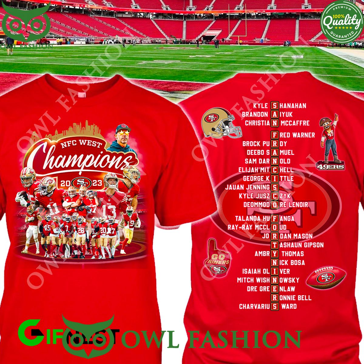 sf49 nfc west champions player name 2d t shirt 1 fy2rr.jpg