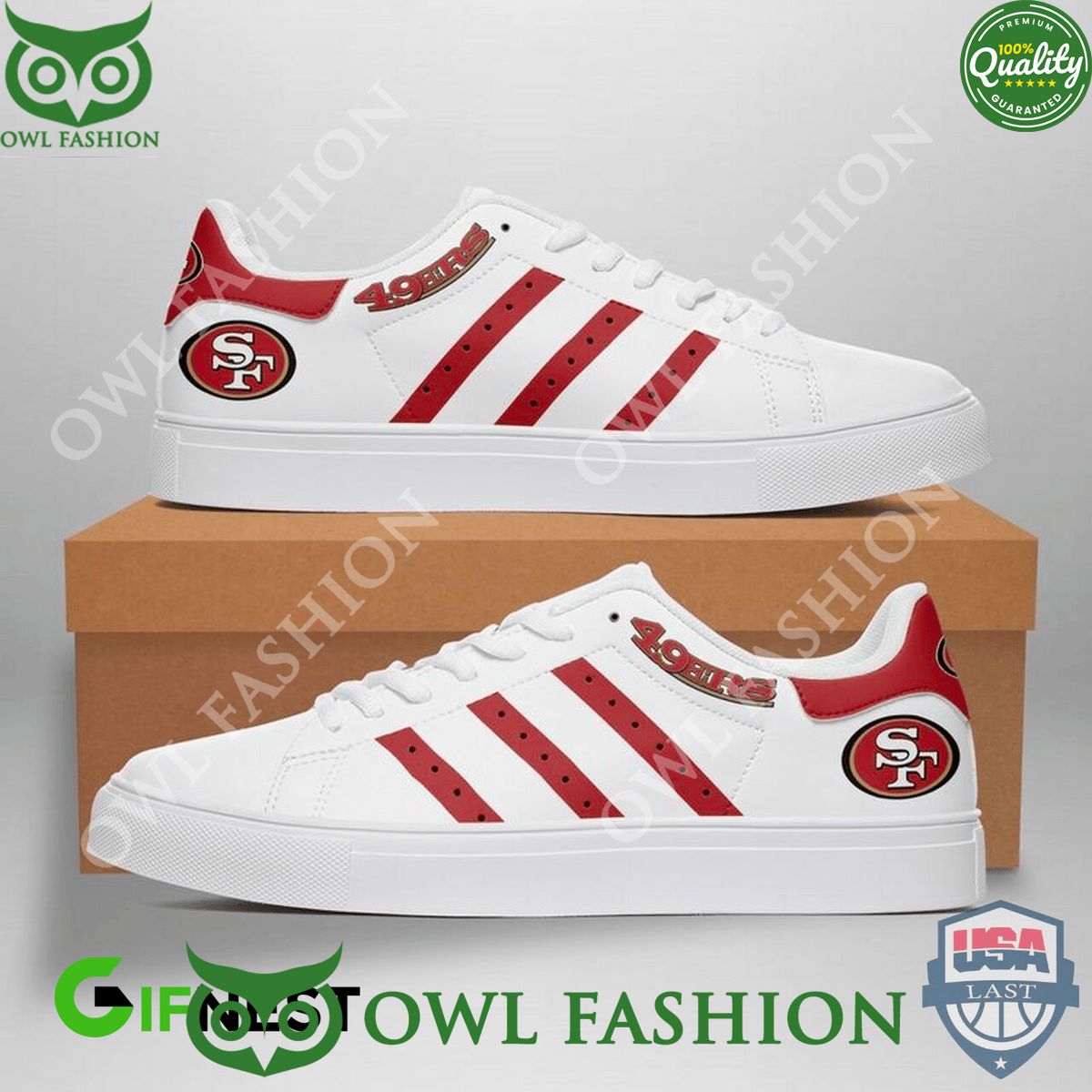 SF49 NFC West Red White Stan Smith Shoes It's so aesthetically pleasing.