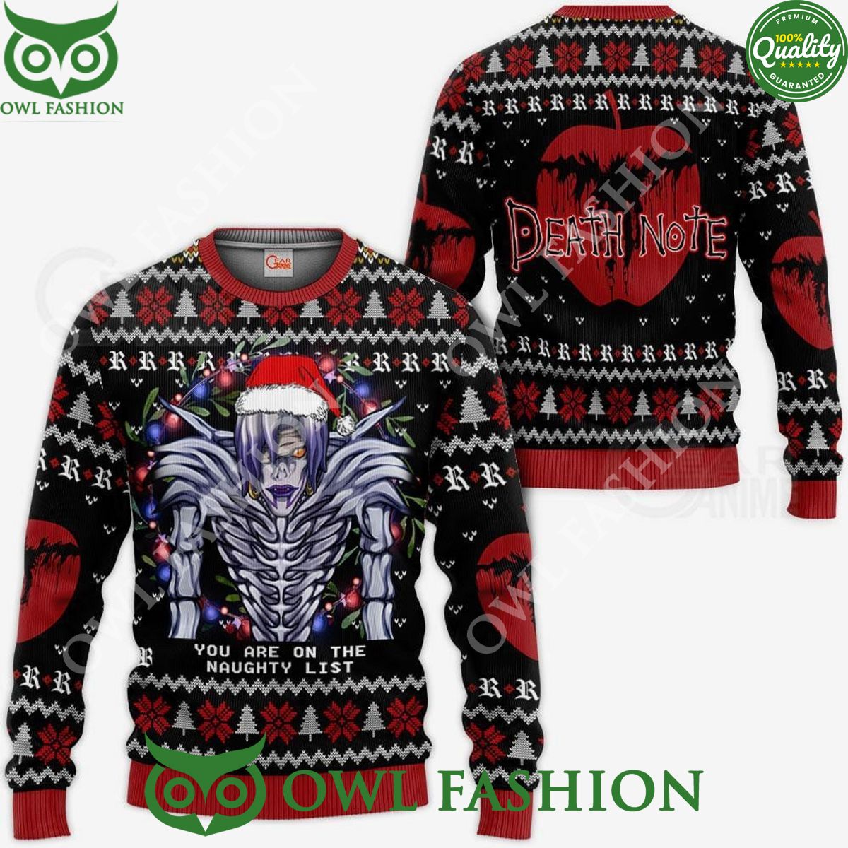 shinigami rem ugly christmas sweater dnote xmas gift death note jumper 1 l9lon.jpg