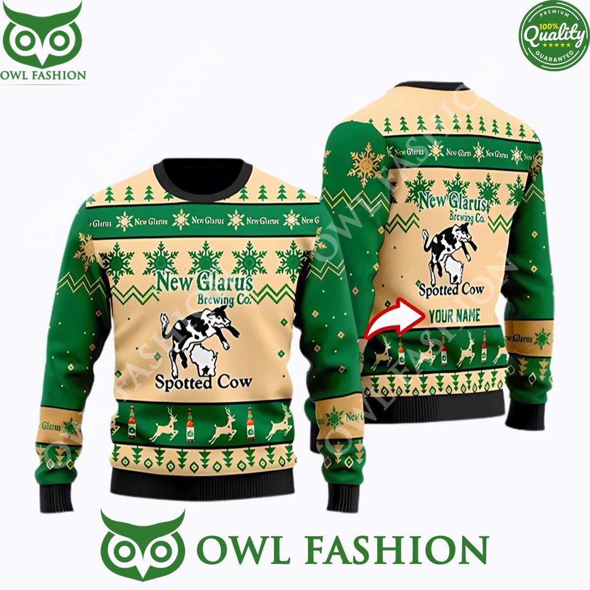 spotted cow beer personalized christmas sweater jumpers 1 GvjNO.jpg