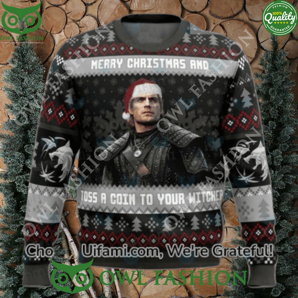the witcher ugly christmas sweater gorgeous gift 1 U0Qa3.jpg