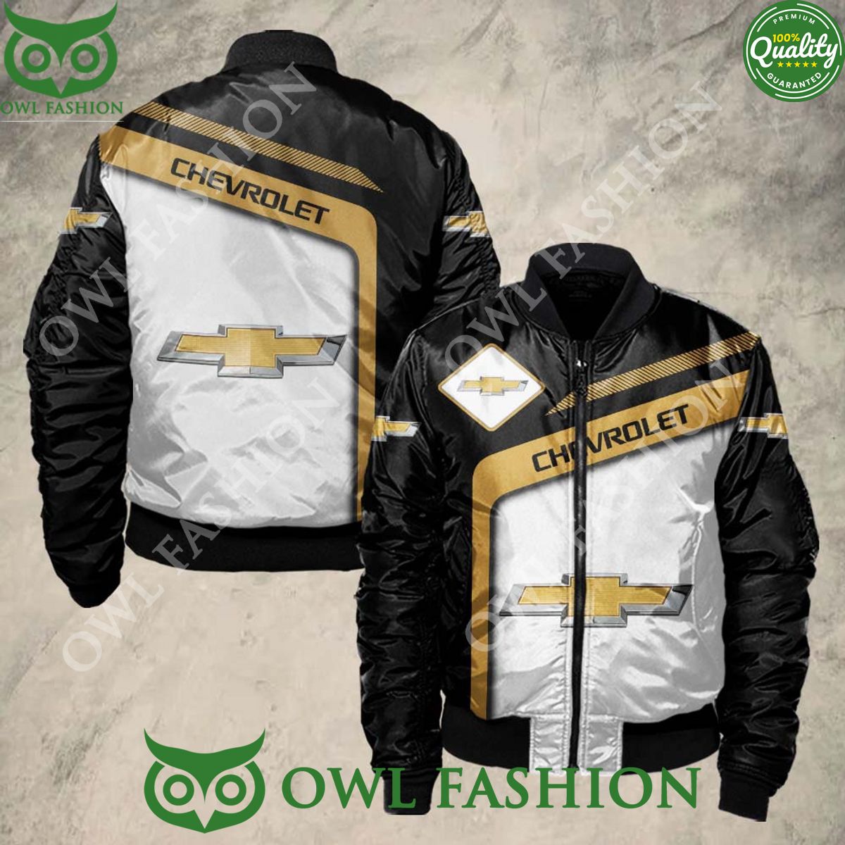 Trending Chevrolet Brand Bomber Jacket Printed Natural and awesome
