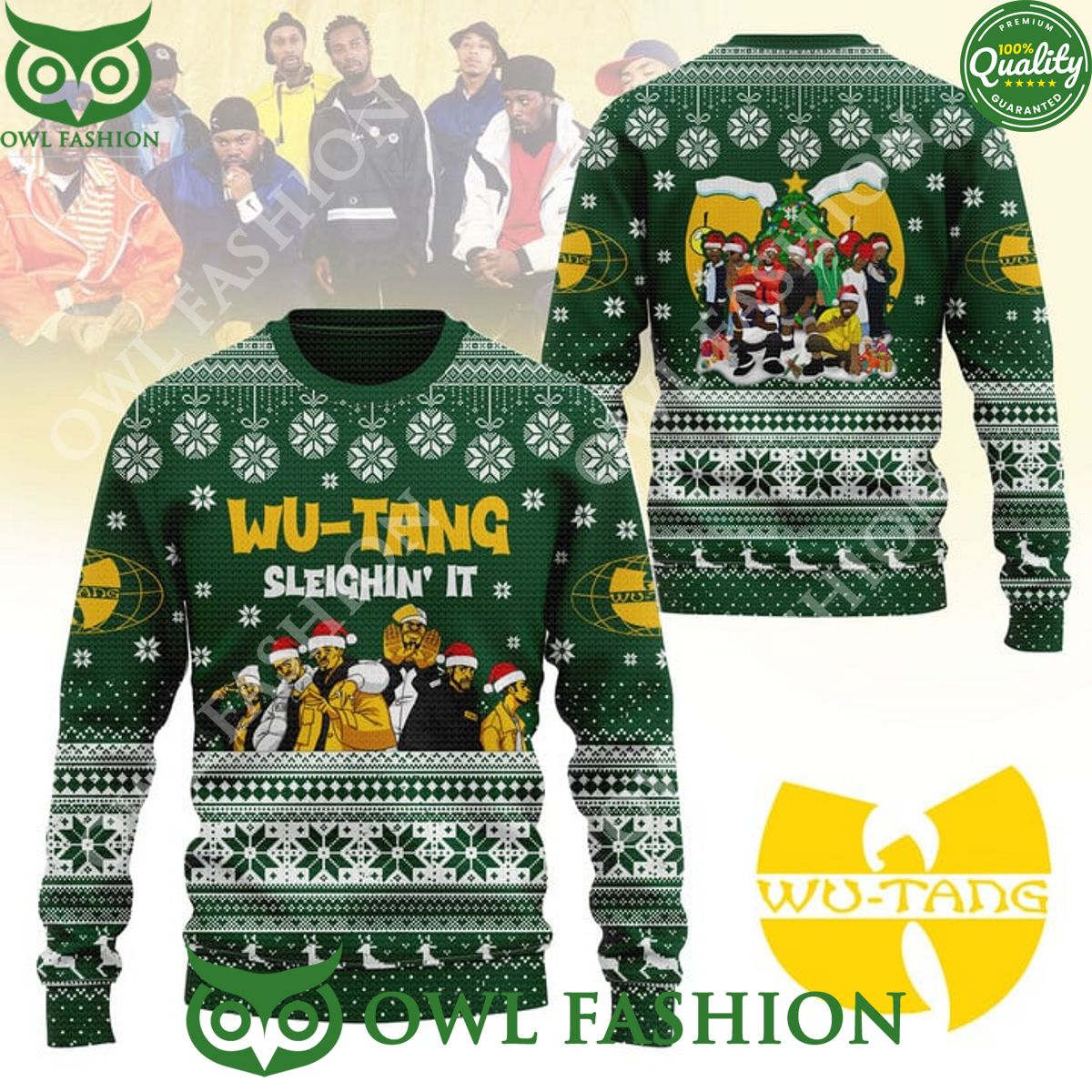 Wu Tang Sleighin it Clan Ugly sweater Jumper Sizzling
