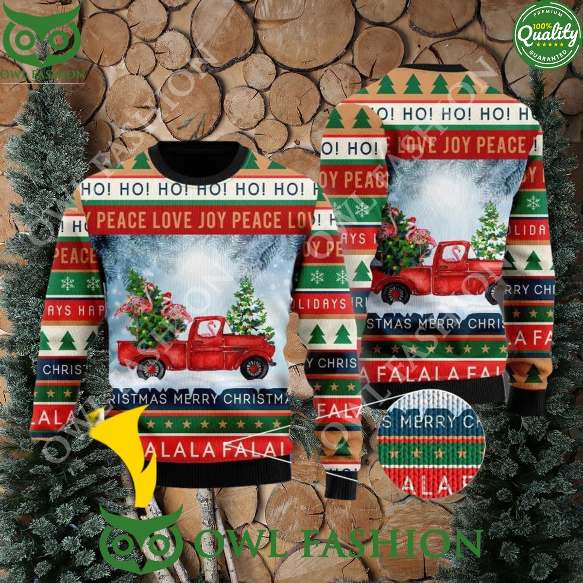 xmas flamingos ride red truck christmas ugly sweater 3d 1 5rtNg.jpg