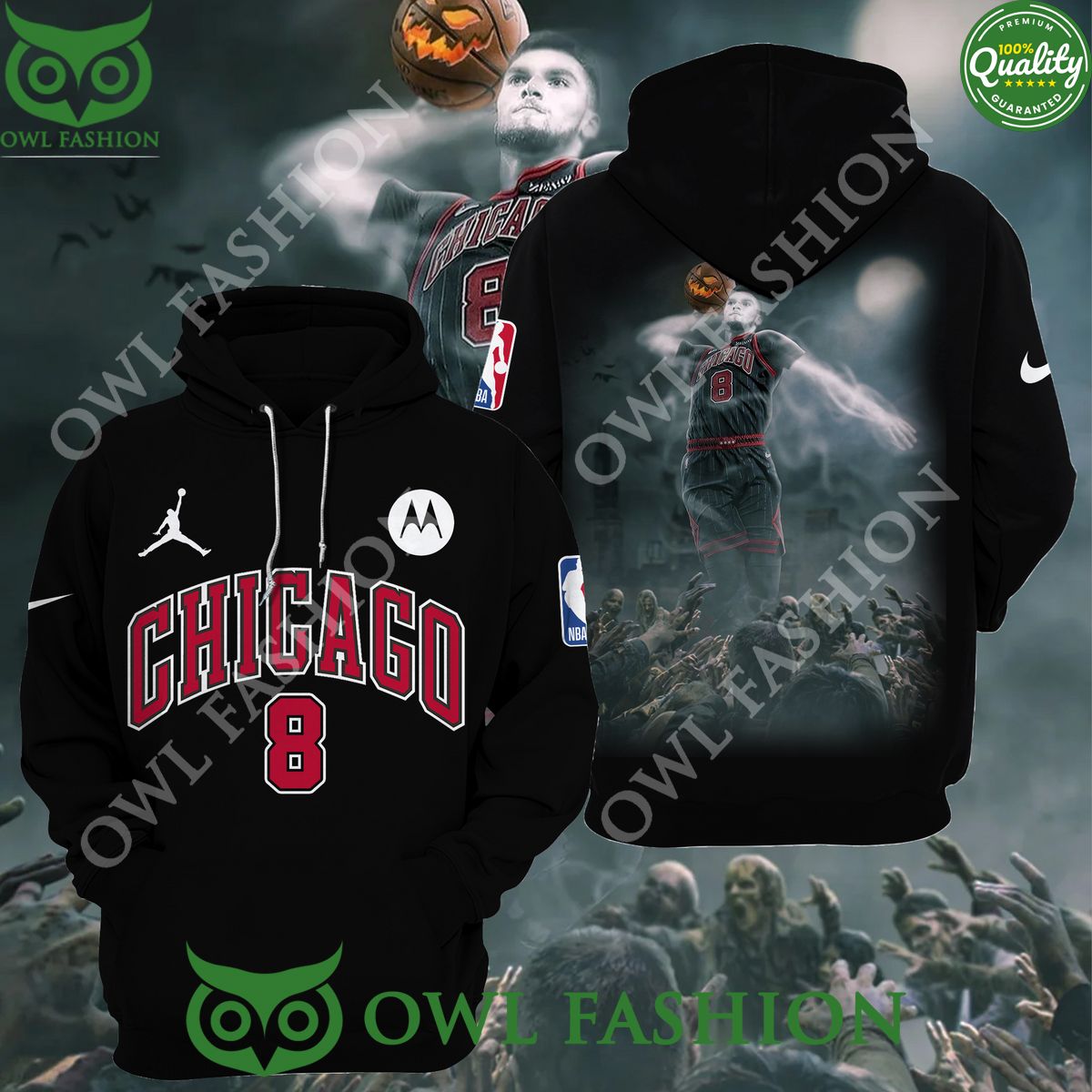 Zach LaVine Chicago Bulls 8 Black printed hoodie Best click of yours