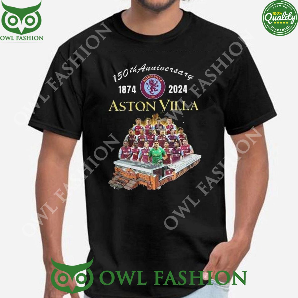 150Th Anniversary 1874 2024 Aston Villa Football Club T Shirt