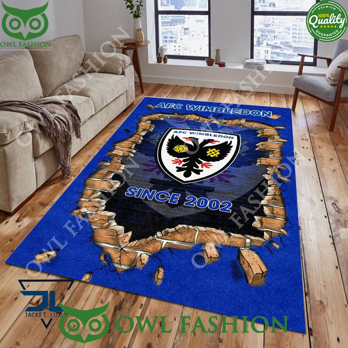 afc wimbledon 1843 league two living room rug carpet 1