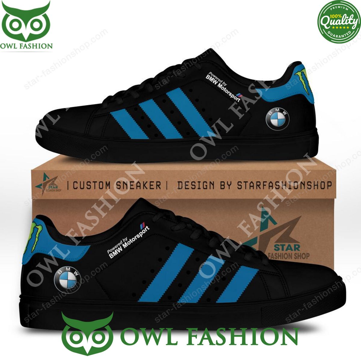 BMW Motorsport Black Stan Smith Shoes New Design 2024 Royal Pic of yours