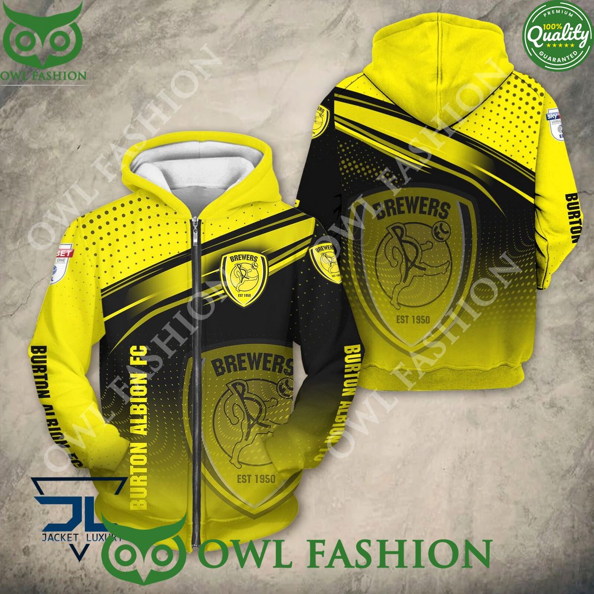 burton albion f c logo new design 2024 yellow 3d hoodie tshirt 1 GEy3C.jpg