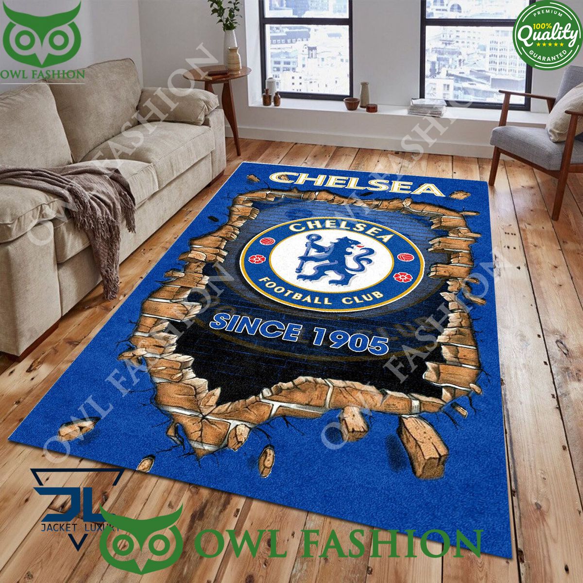 Chelsea F.C. 1872 Premier League Living Room Carpet Coolosm