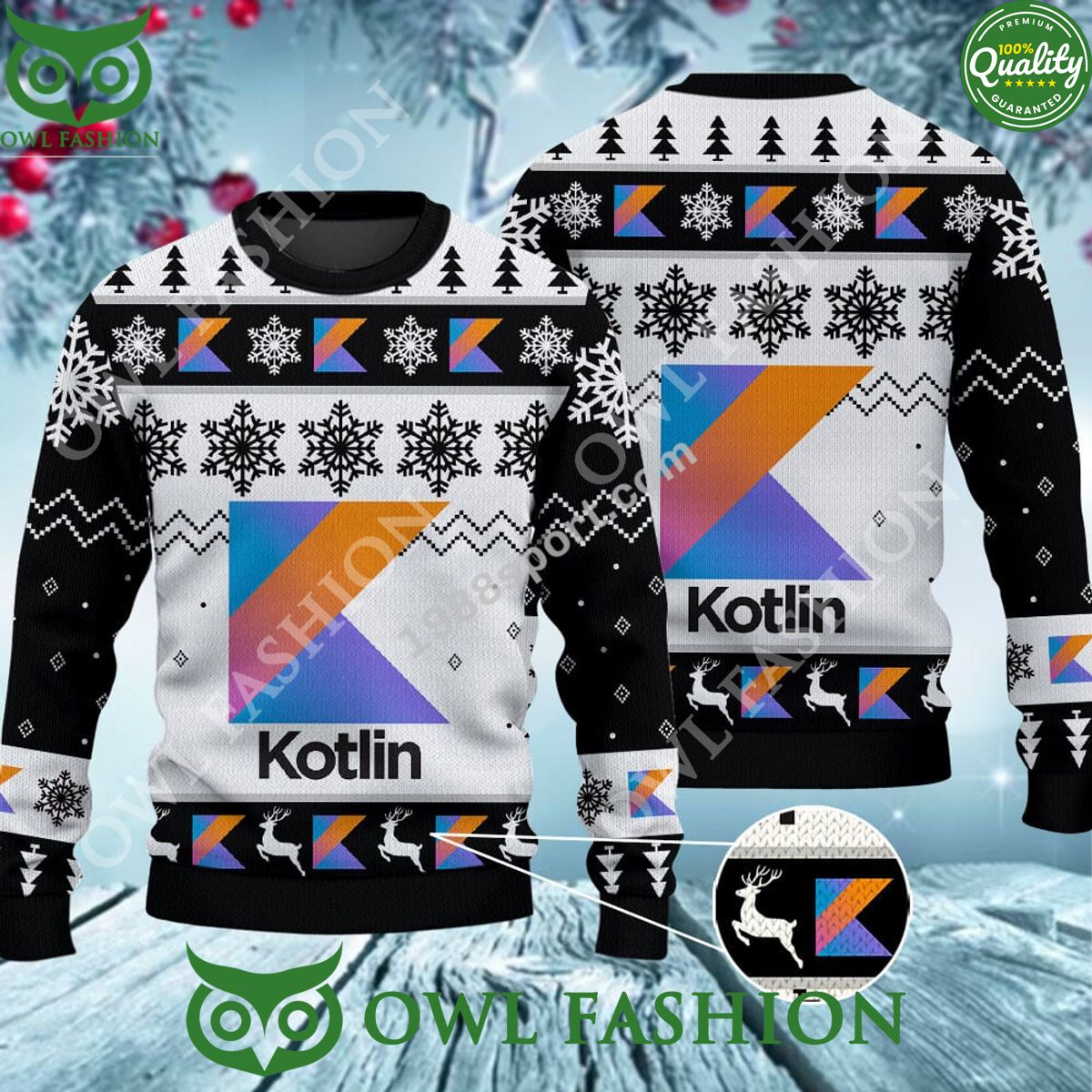 Custom Color Kotlin Ugly Sweater Jumper This is awesome and unique