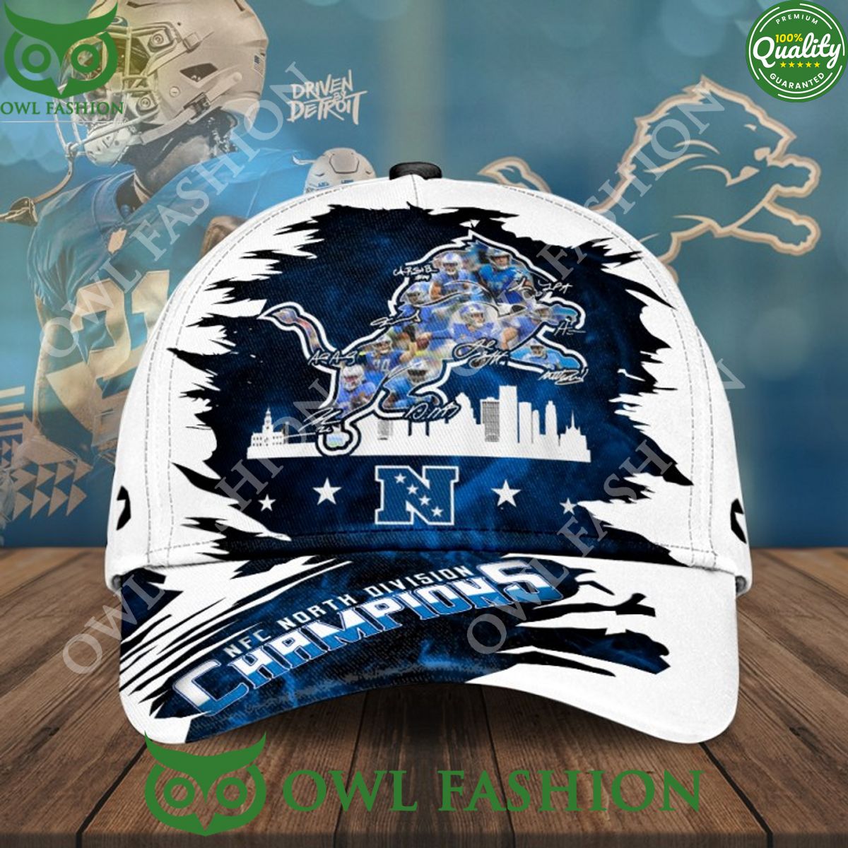driven by detroit lions nfc north division champions pro bowlers classic printed cap 1 mgveR.jpg