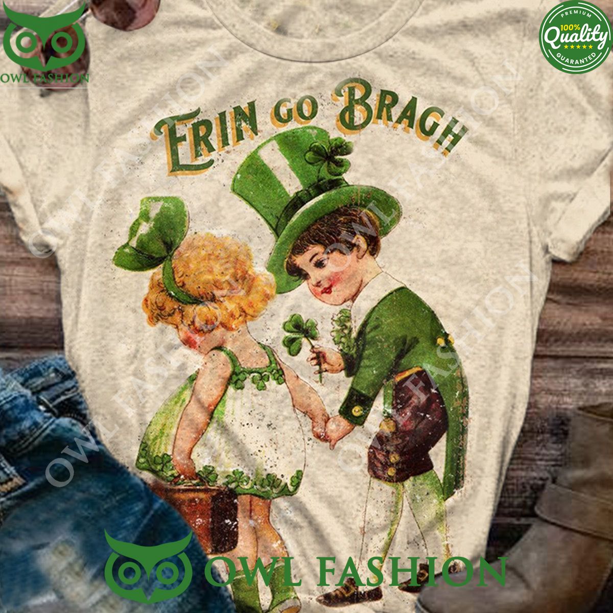 Erin Go Bragh Print St Patricks t shirt