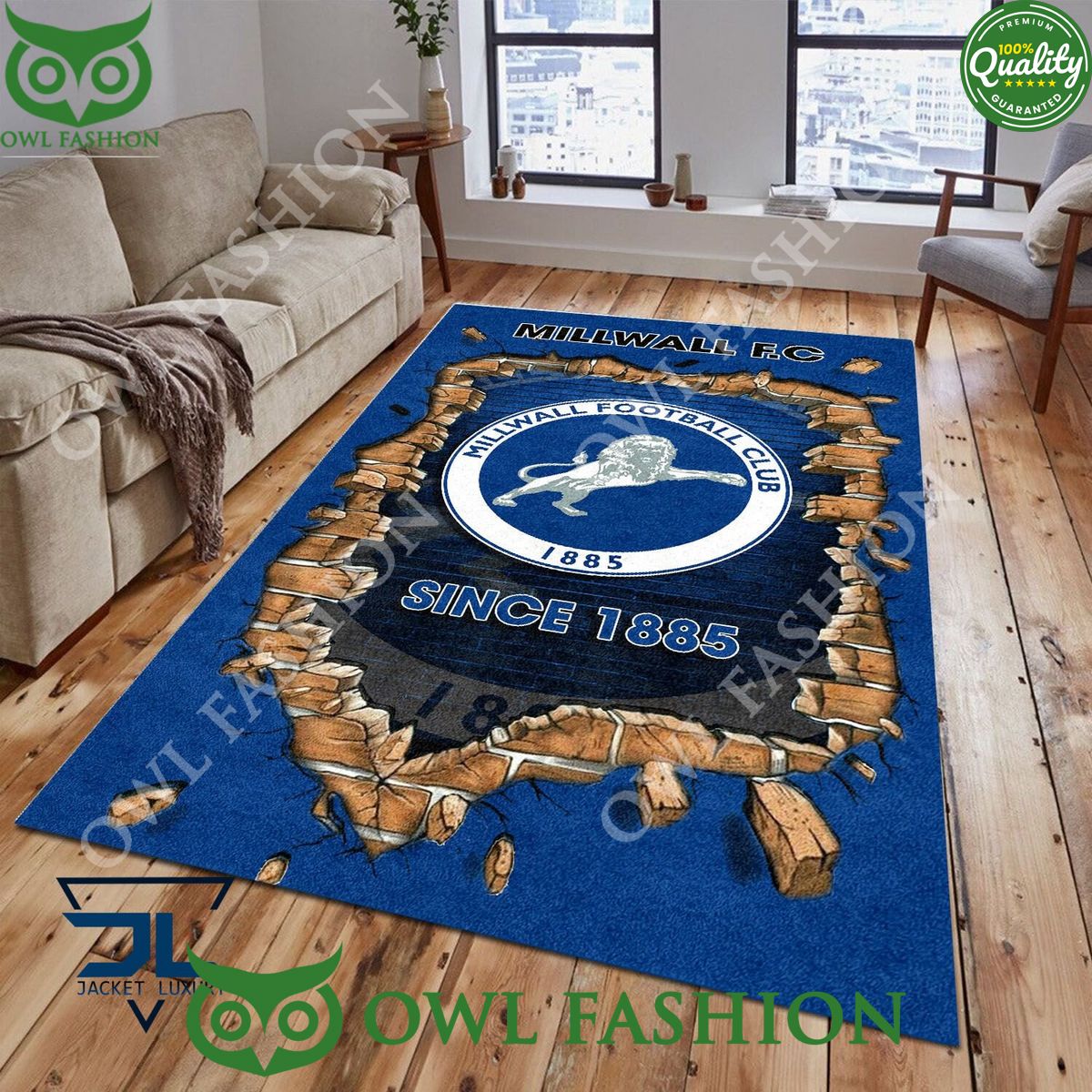 Football Millwall F.C 1805 EPL Living Room Rug Carpet Handsome as usual