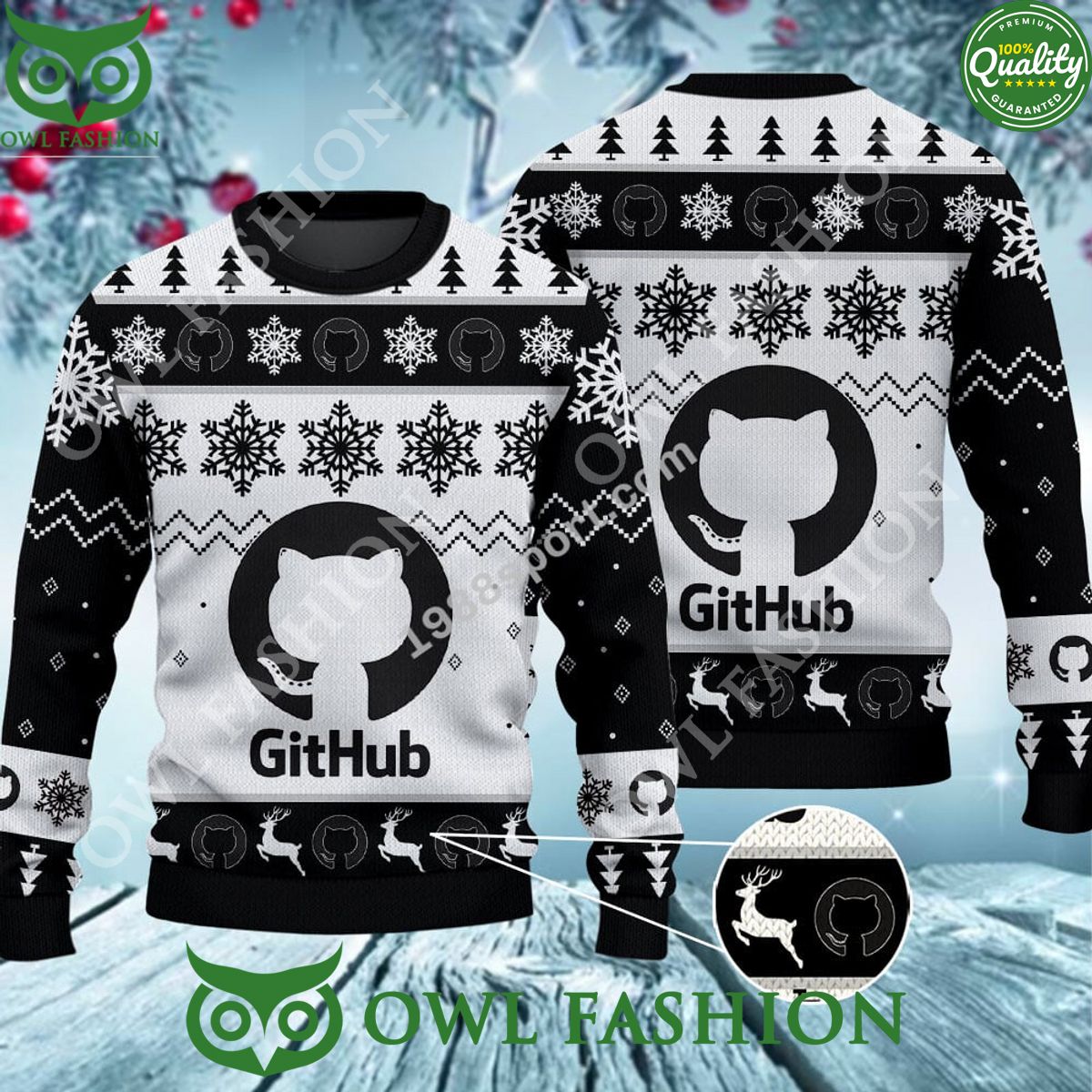 Github New Ugly Sweater Jumper This design stands out from the crowd.
