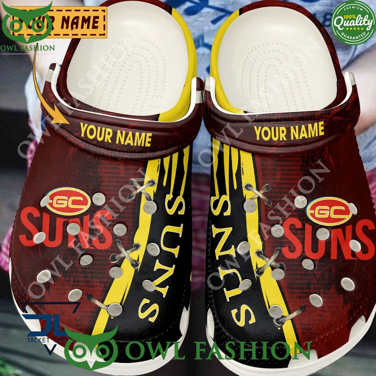 Gold Coast Suns Football Team Custom Name Crocs Coolosm