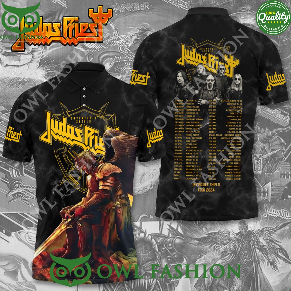 Invincible Shield Tour Judas Priest USA 2024 t shirt - Owl Fashion Shop
