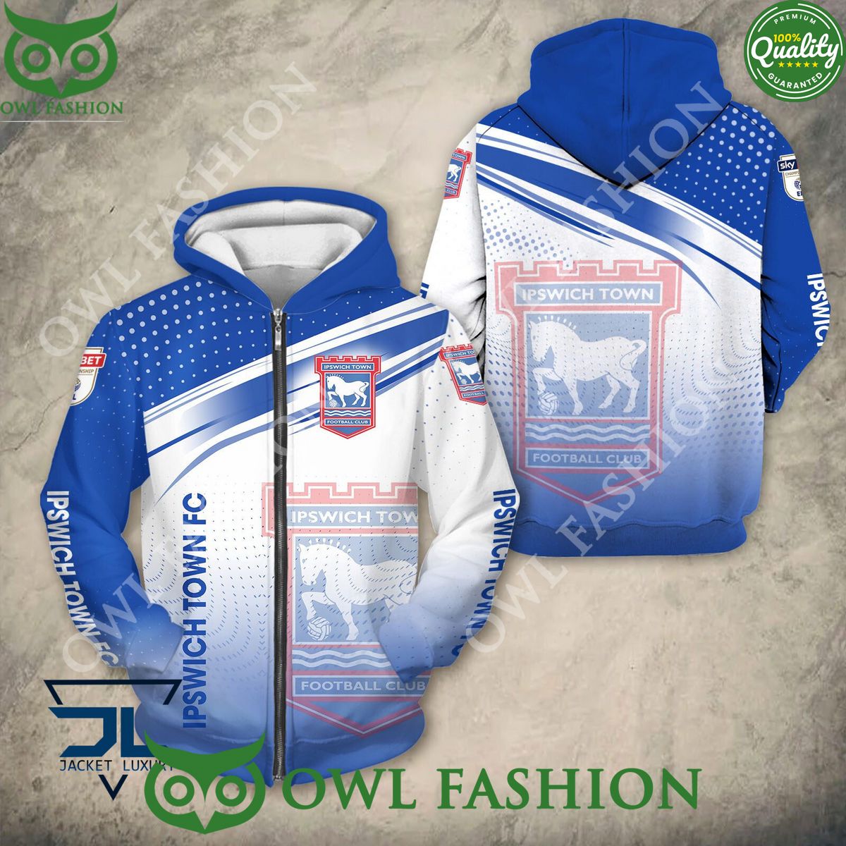 Ipswich Town F.C EFL Champion 2024 3D Hoodie Shirt Trending picture dear