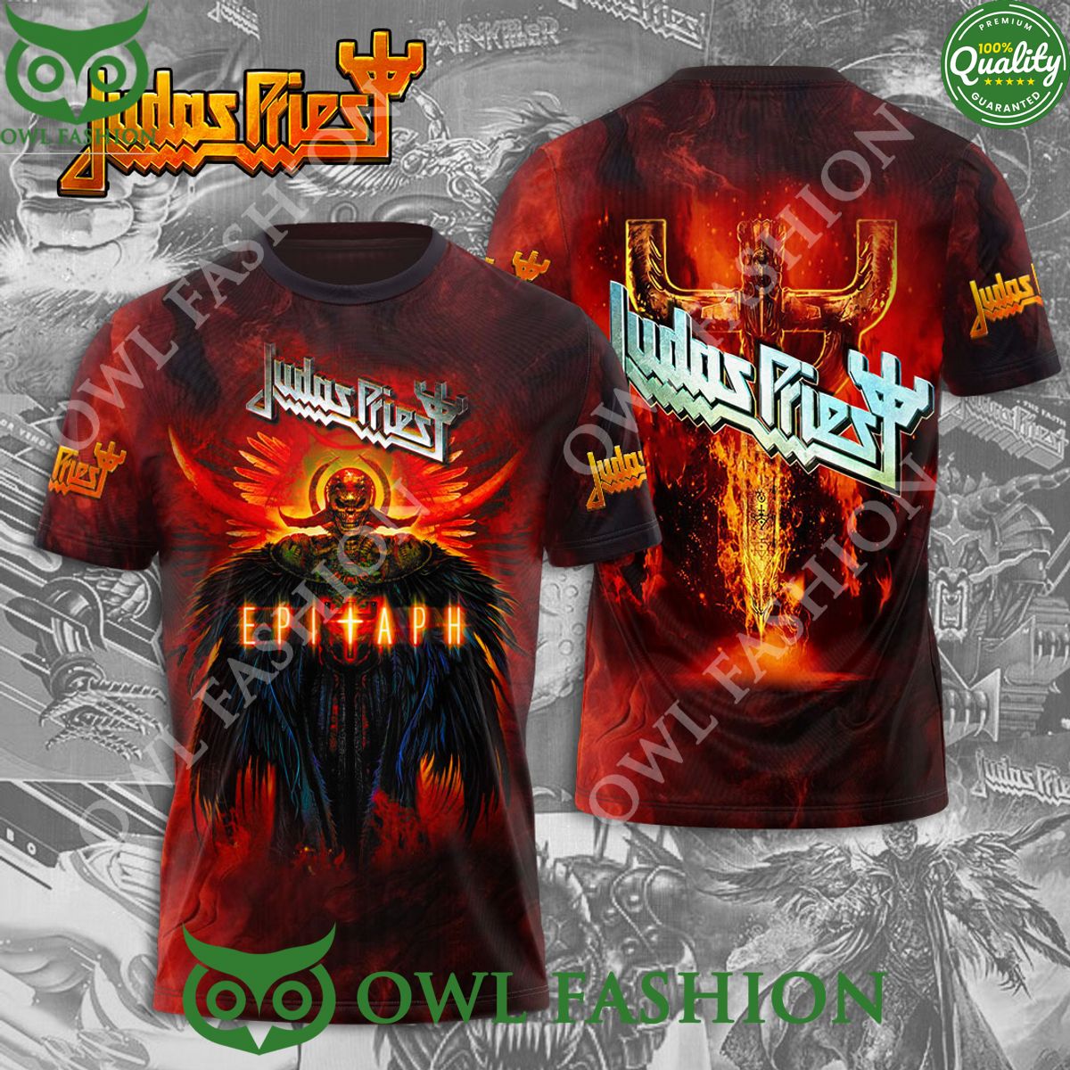 Judas Priest Epitaph Live Album 3D T shirt Handsome as usual