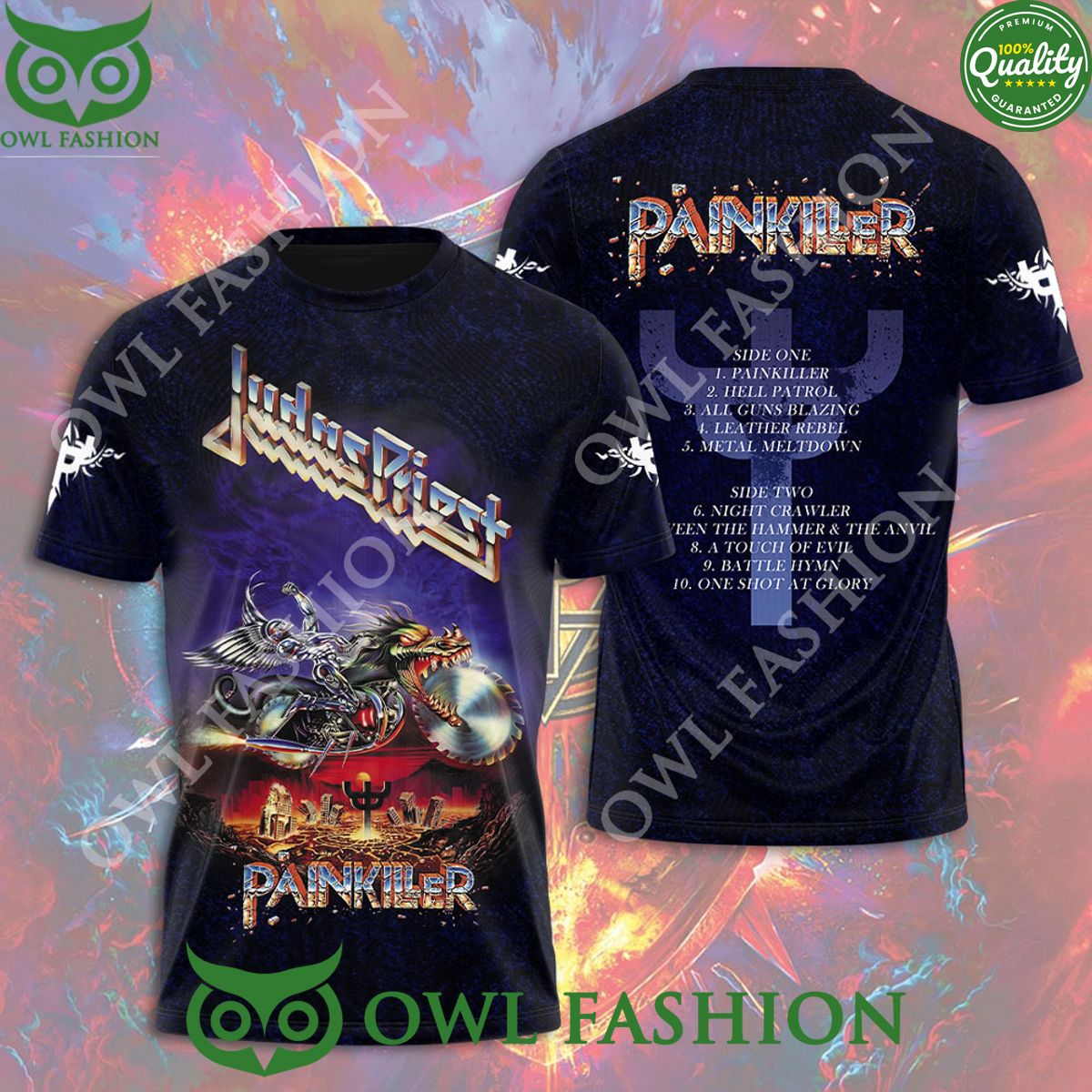 Judas Priest Painkiller Studio Album 3D T shirt Nice photo dude