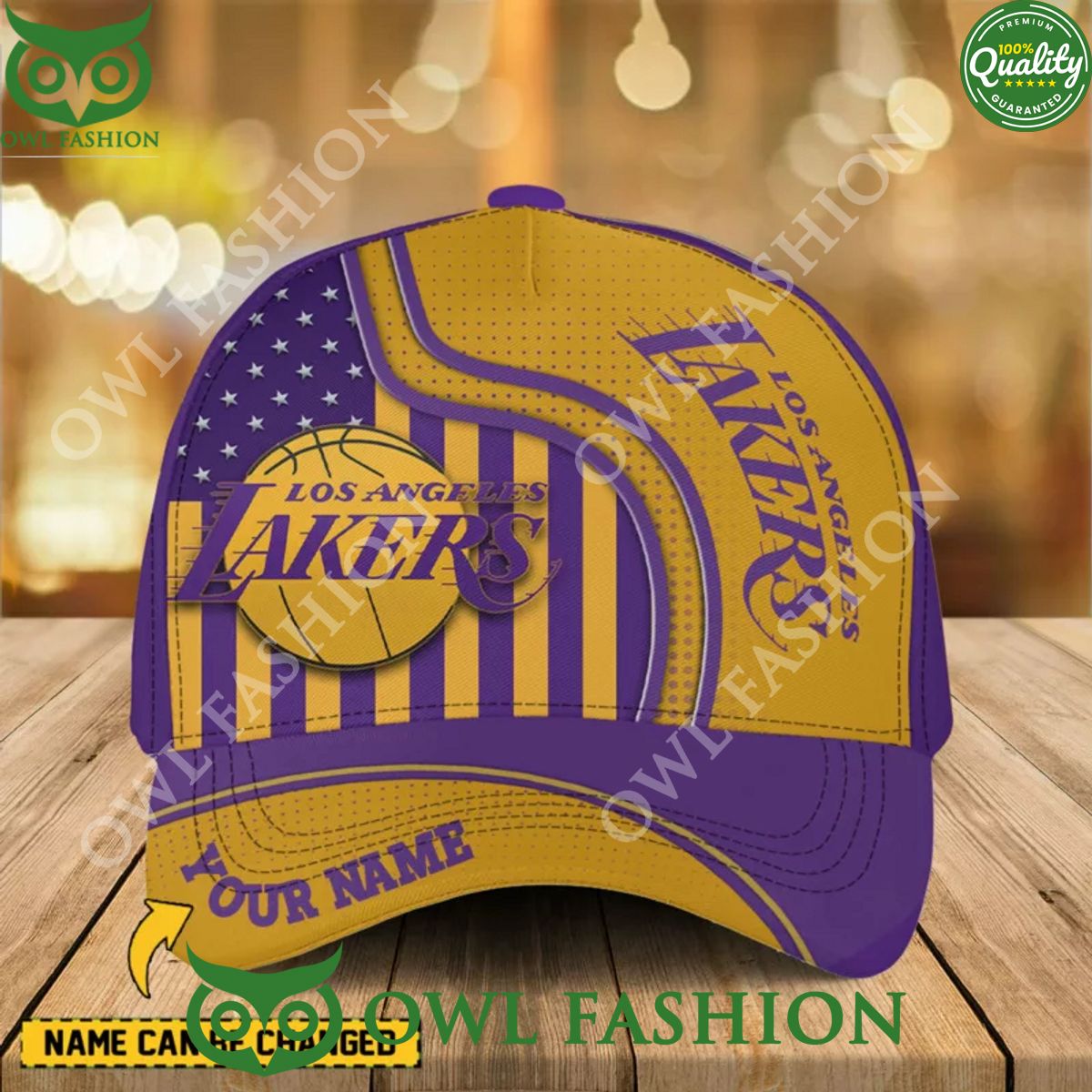 Los Angeles Lakers NBA Purple Champions Custom Cap Super sober
