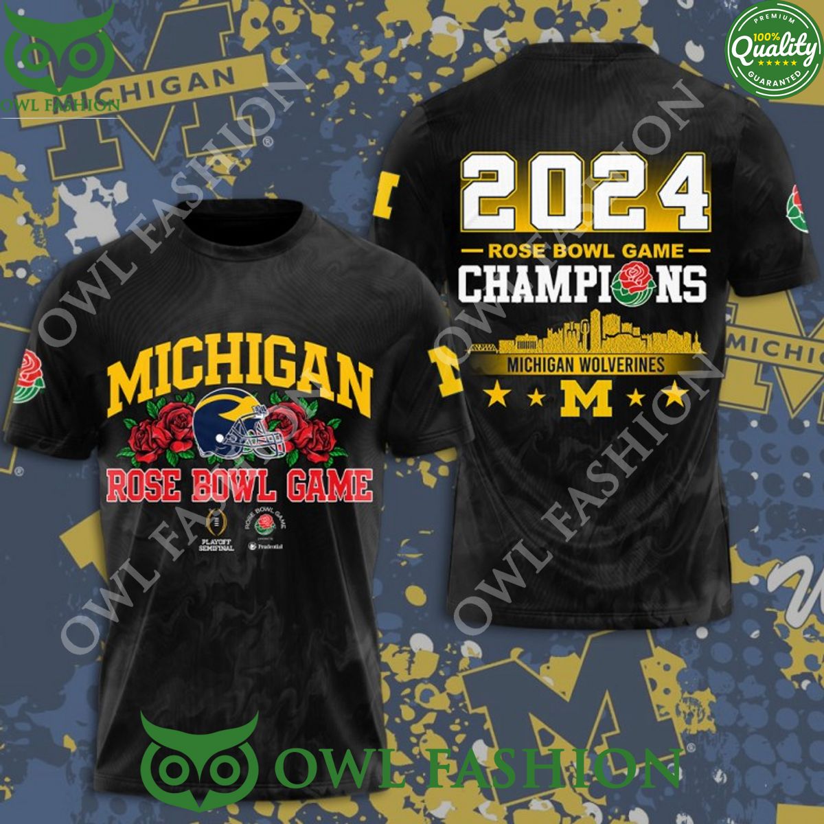 Michigan Wolverines learn from Rose Bowl Game 2024 NCAA 3d t shirt Damn good