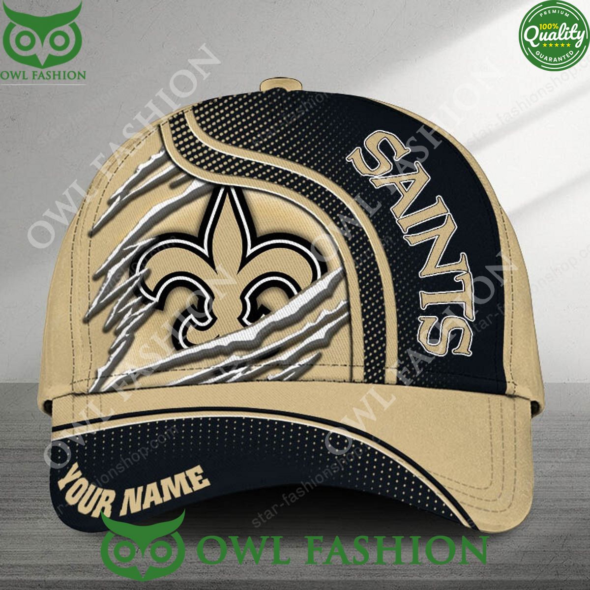 New Orleans Saints Custom Name Printed Cap NFl You look lazy
