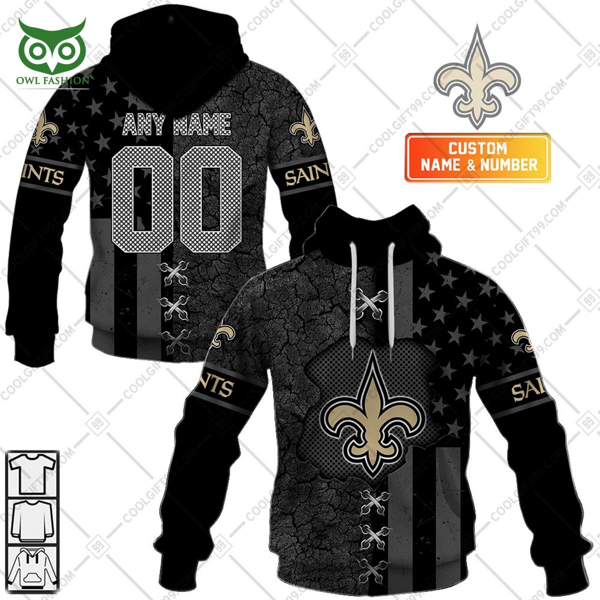 New Orleans Saints NFL Personalized hoodie shirt printed Cuteness overloaded