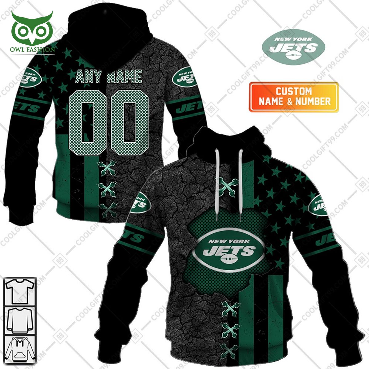 NFL New York Jets USA flag custom hoodie shirt printed Out of the world