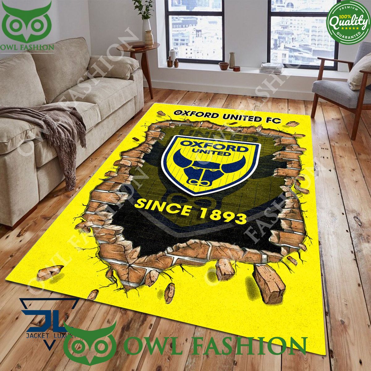 Oxford United F.C 1833 League Two Living Room Rug Carpet Great, I liked it