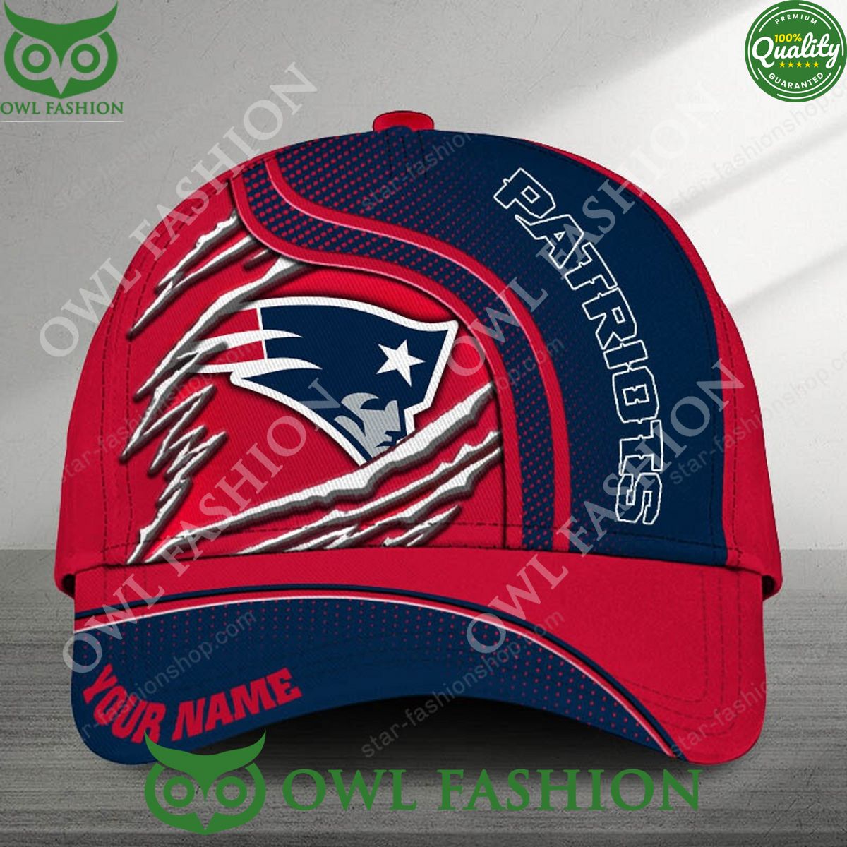 Personalized New England Patriots NFL Printed Cap Nice shot bro