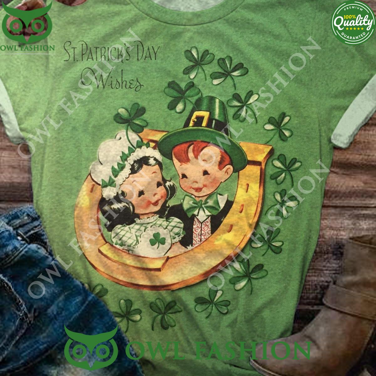 Vintage St. Patrick Wishes t shirt Oh! You make me reminded of college days