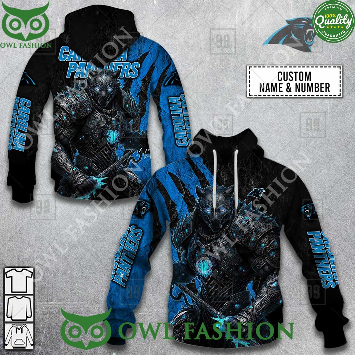 Warriors NFL Carolina Panthers Form Printed Hoodie shirt Handsome as usual
