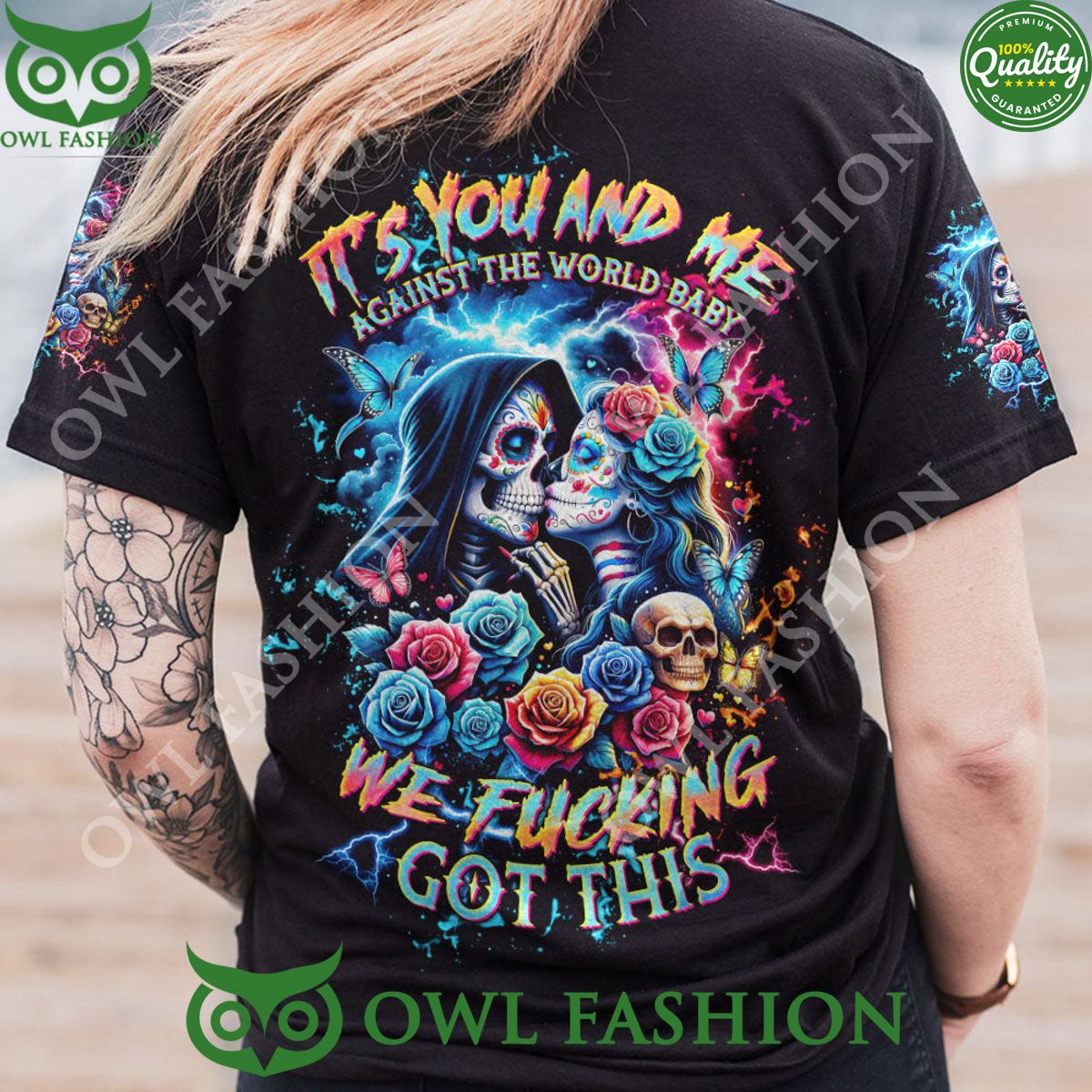 we f got this skull couple you and me against the world baby t shirt 1 hr6QX.jpg
