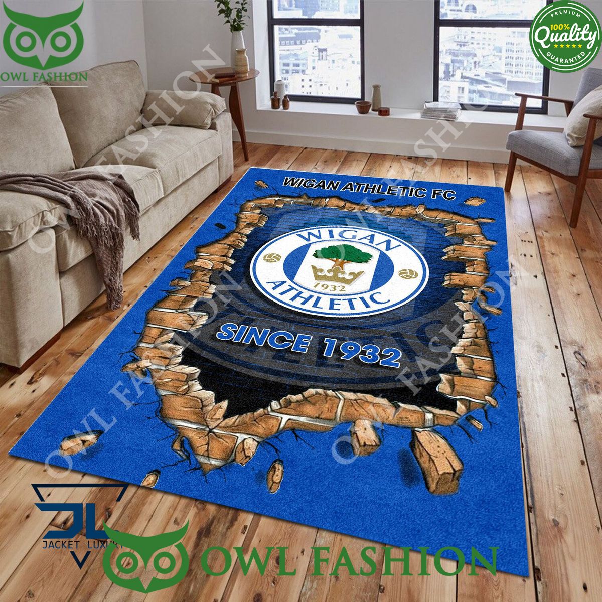 Wigan Athletic 1840 League Two Living Room Rug Carpet Good one dear