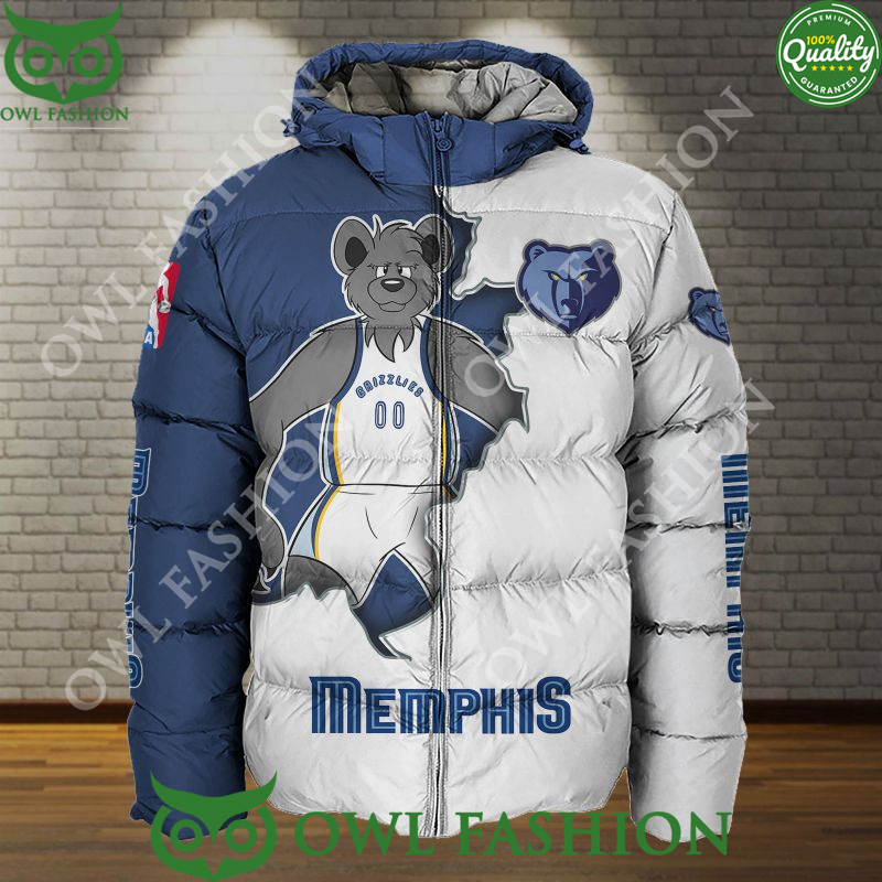 NBA Memphis Grizzlies Grizz team mascot 3D Down Puffer Jacket