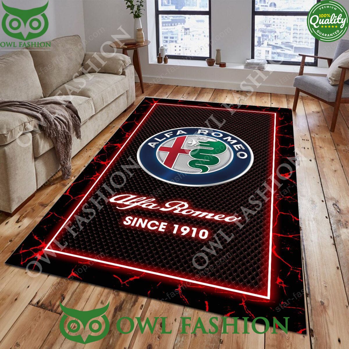 Alfa Romeo Car Carpet Rug Living Room 2024 Gang of rockstars