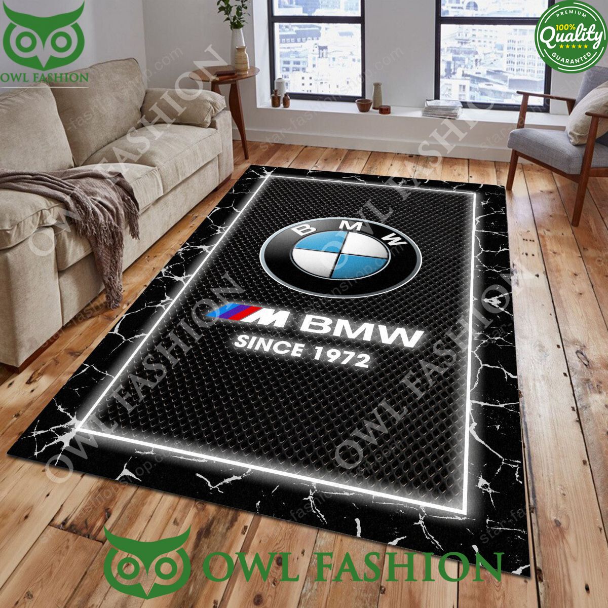 bmw m car luxury car brand carpet rug living room 1 F5553.jpg