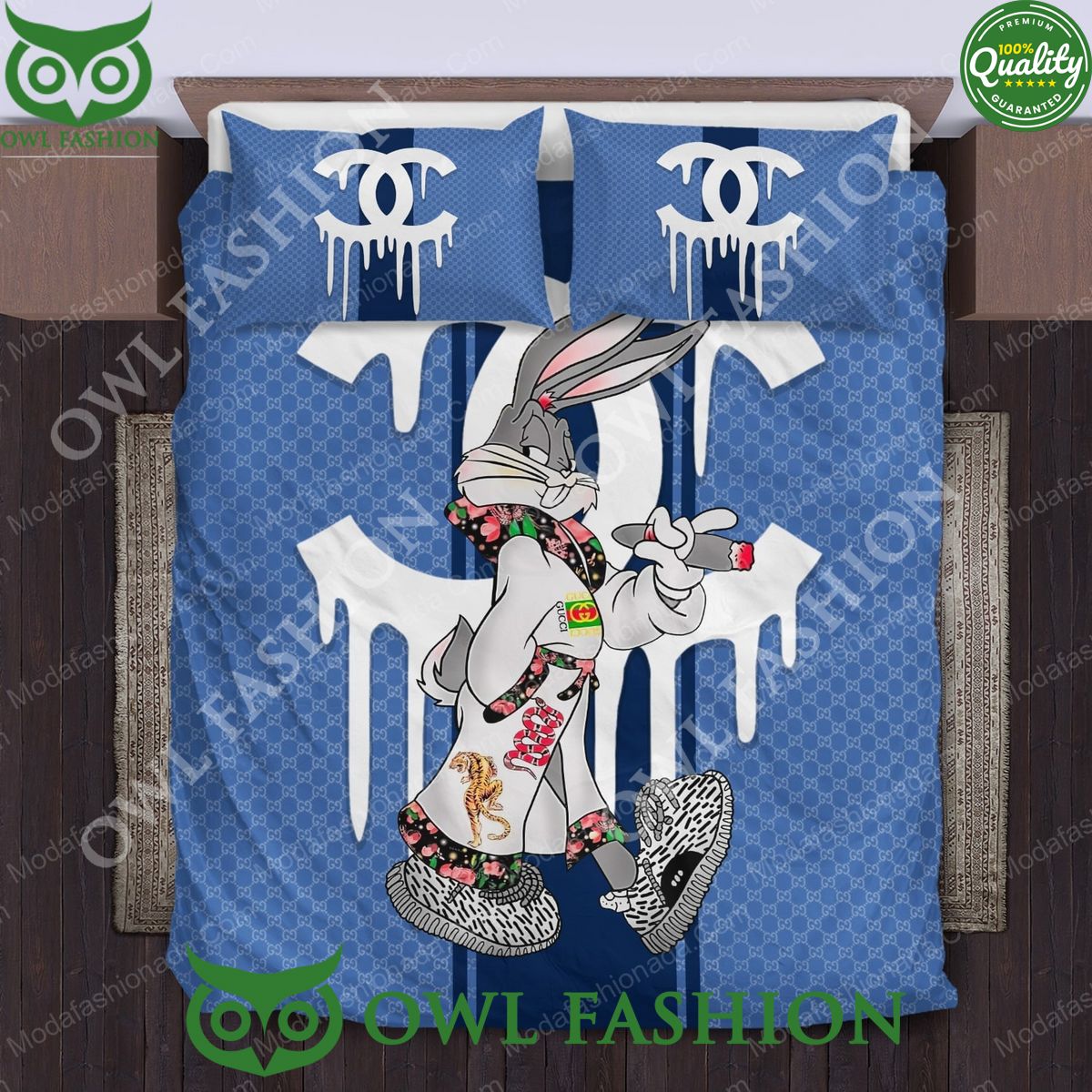 Bugs Bunny Gucci Snakes Logo Bedding Sets You look too weak