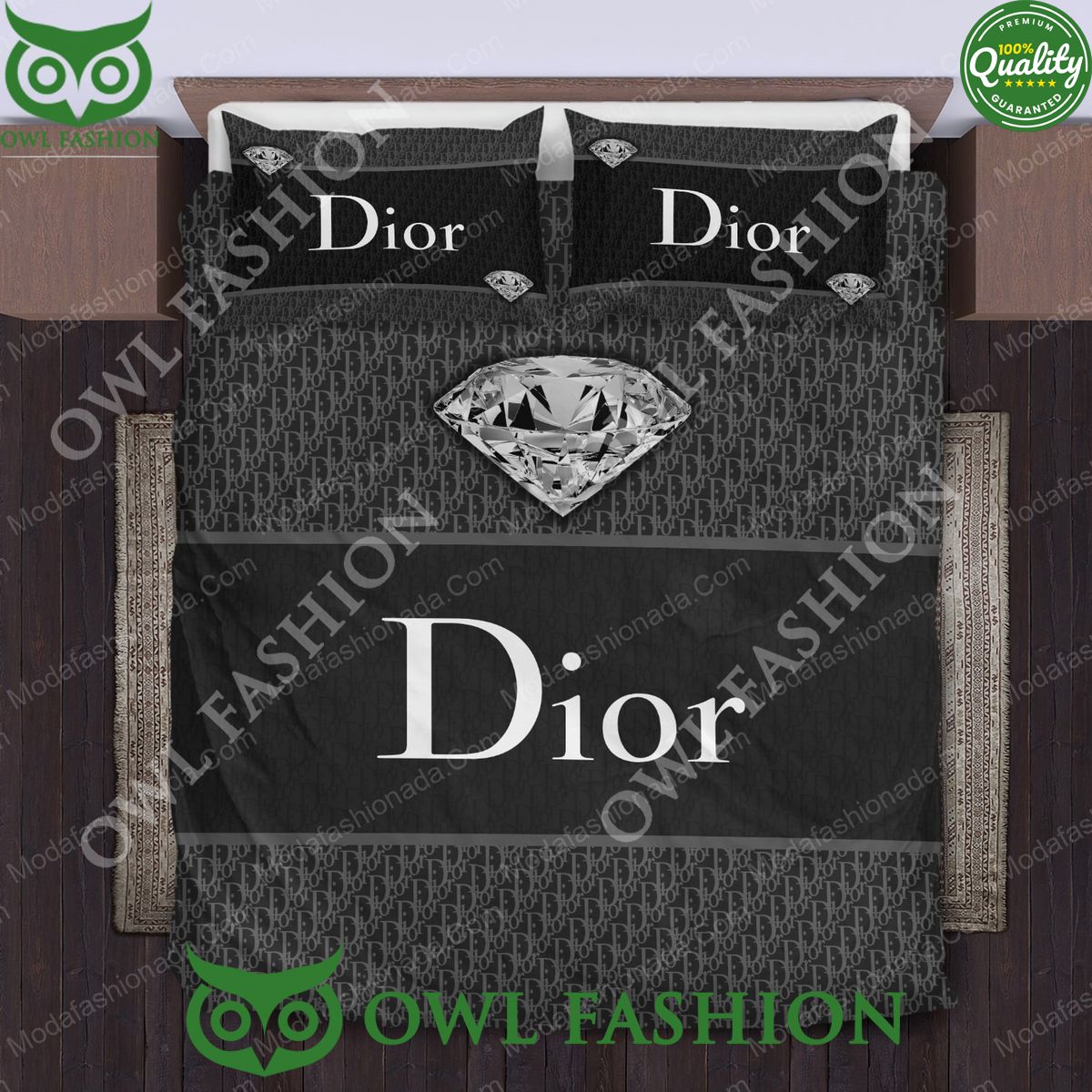 dior diamond logo pattern limited bedding sets 1 loAcK.jpg