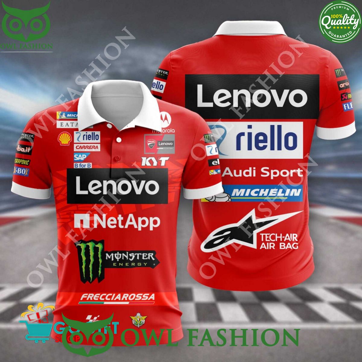 Ducati Lenovo Team 2024 motorcycle polo shirt collection Long time