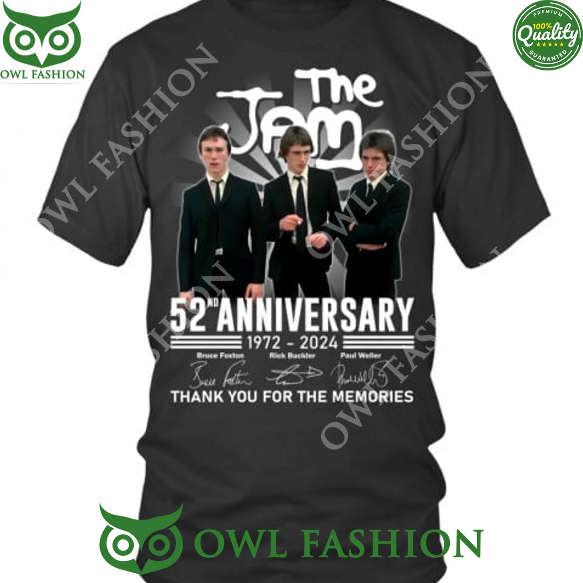 english rock band the jam 52nd anniversary 1972 2024 thanks for the memories t shirt 1 BJW54.jpg