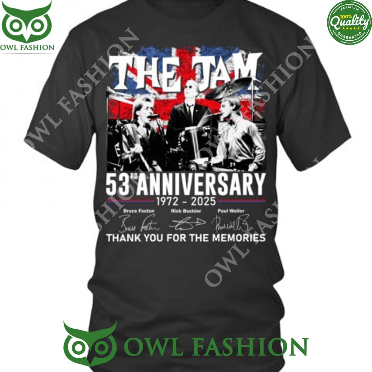 english rock band the jam 53rd anniversary 1972 2025 thanks for the memories t shirt 1 7MwqU.jpg