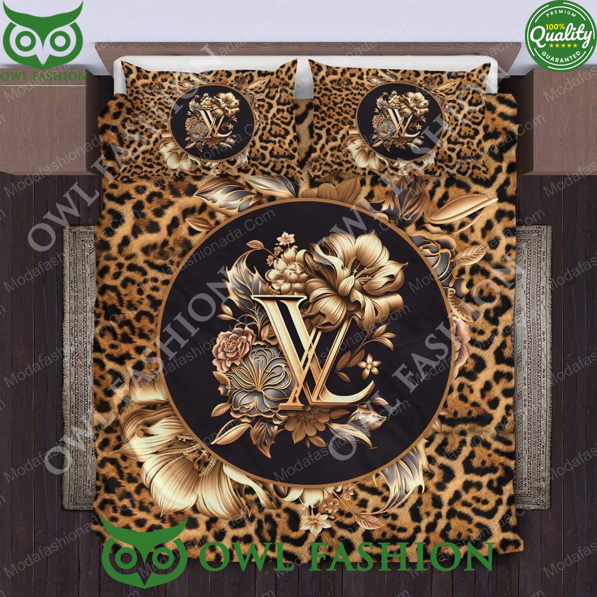 Flowers And Leopard Pattern Louis Vuitton Bedding Sets Best click of yours