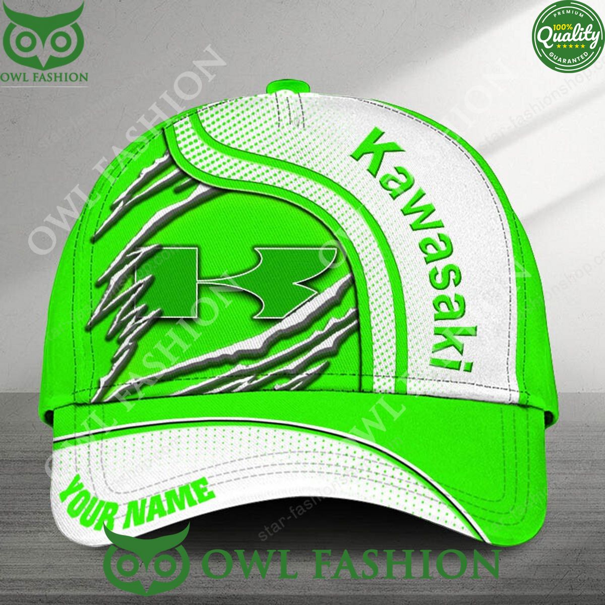kawasaki motorcycles custom name printed cap 1 1h78D.jpg